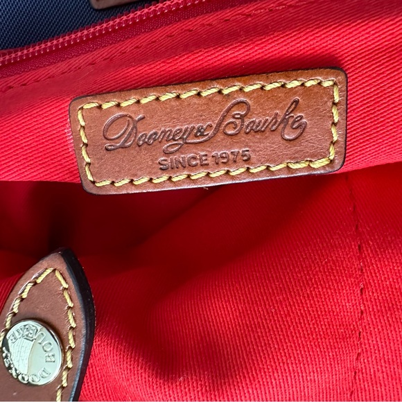 Dooney & Bourke Navy and Brown Tote - Picture 10 of 12